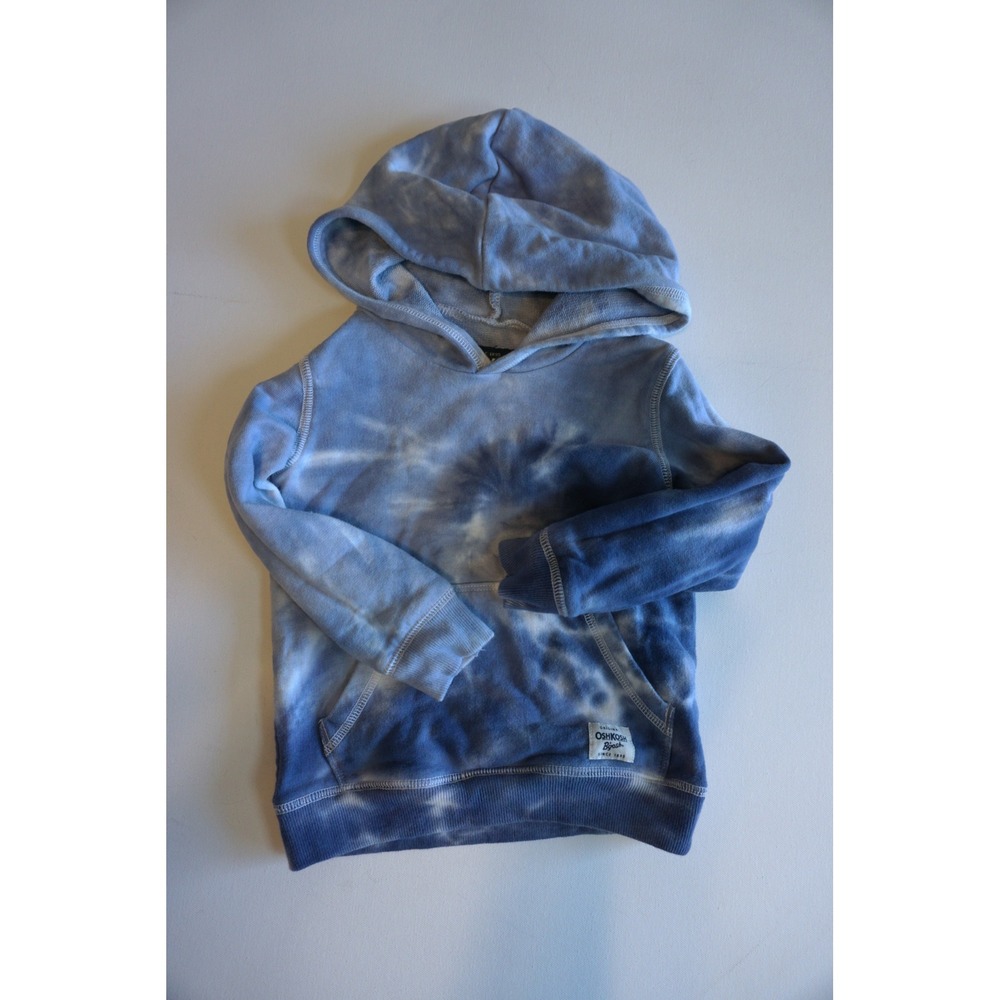 OshKosh Bgosh Kids Blue Tie Dye Pullover Hoodie Sweatshirt 24M